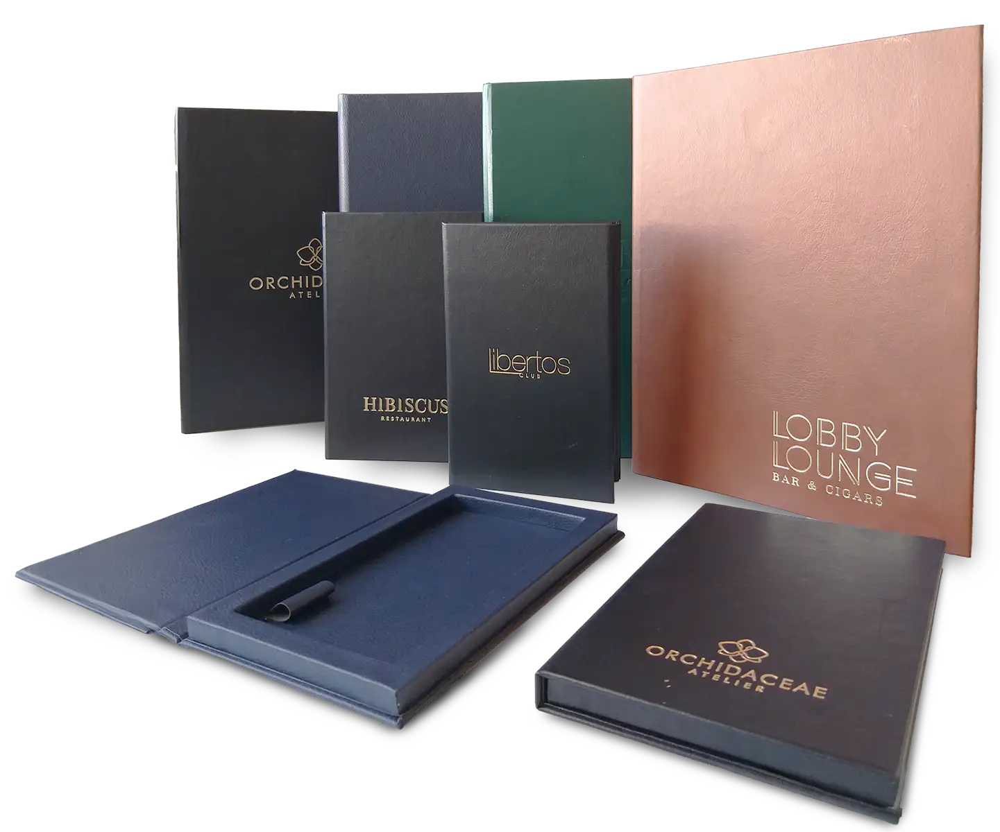 Capas de Menu em Pele Reciclada