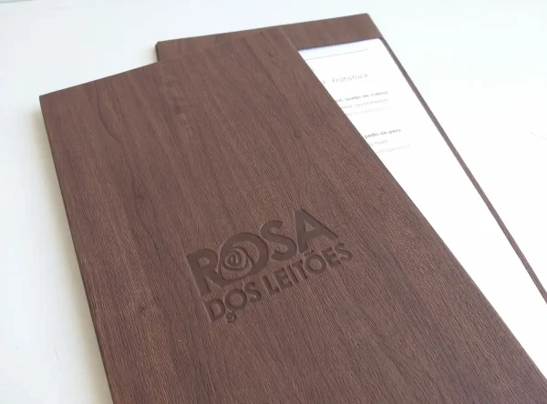 LEN18MD Ementa Sintetica Matte Diptica madeira Ementa Sintética Mate Díptica madeira
