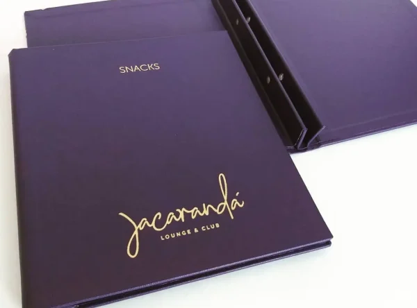 LEN19 Ementa em tela roxa Ementa em tela roxa